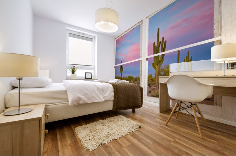 Colorful Southwest Desert Window View Mural print