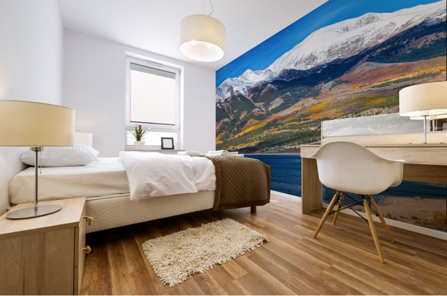 Twin Lakes Colorado Autumn Panorama Mural print