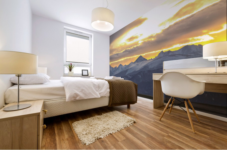 Colorado Front Range Panorama Gold Impression murale