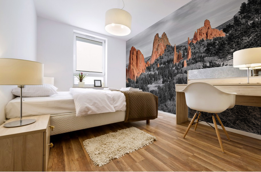 Garden of the Gods with Selective Color Impression murale