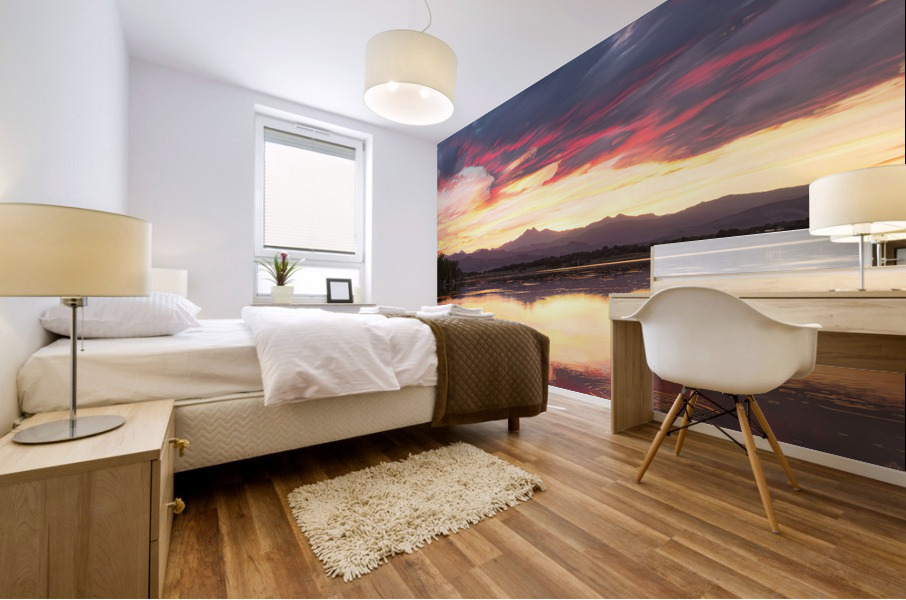 Colorful Colorado Rocky Mountain Sky Reflection Impression murale