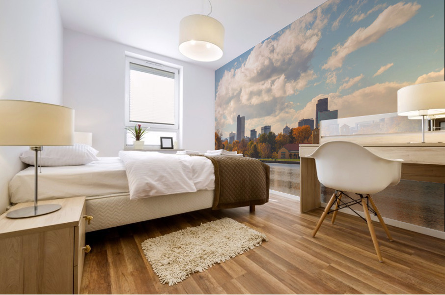 Denver Colorado Skyline Autumn View Impression murale