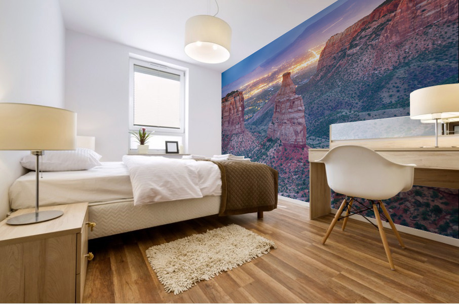 Colorado National  Monument City Lights Impression murale