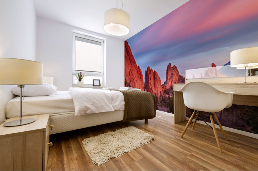 Garden of the Gods Sunset View 2 Mural print