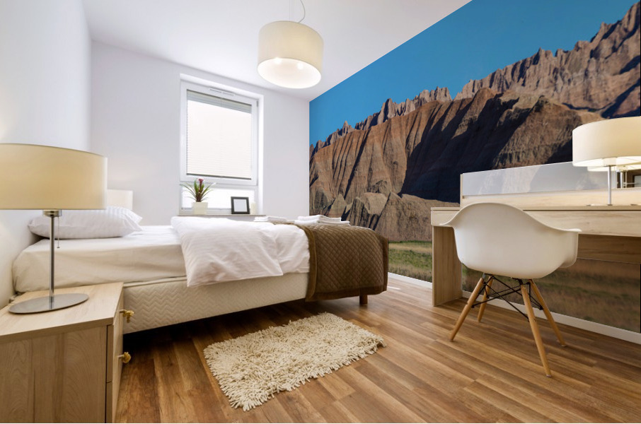 Panoramic Views - Badlands National Park from Conata Basin PT2 Impression murale