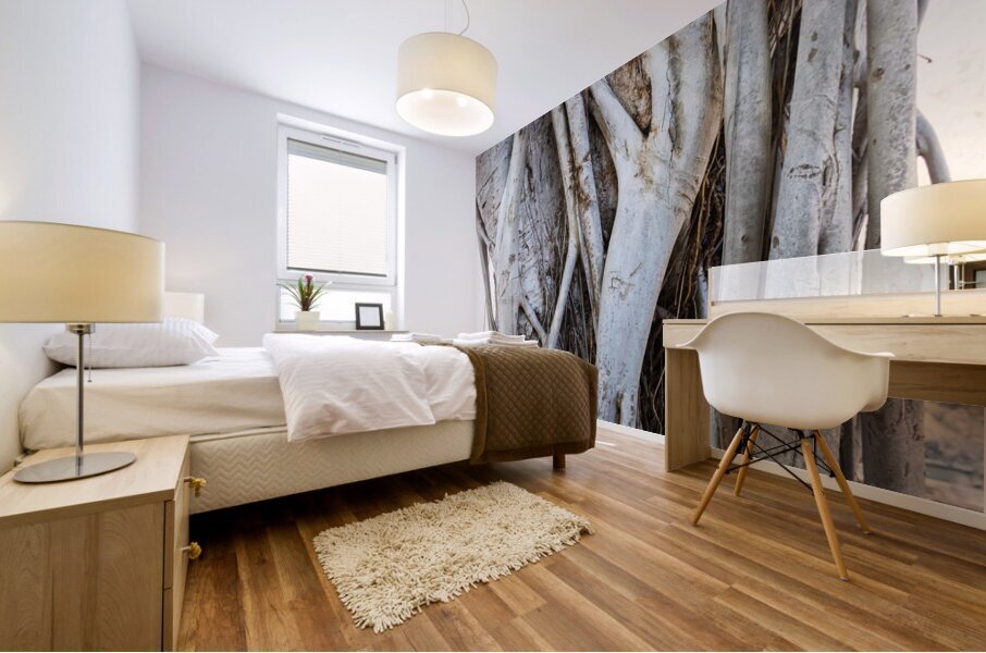 Magnificent and Colossal Intertwined Tree Mural print