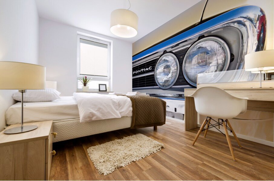 Pontiac Gold Firebird Close Up Driver Side Front Mural print