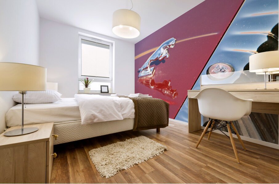 Jaguar Hood Ornamen and Emblem Mural print