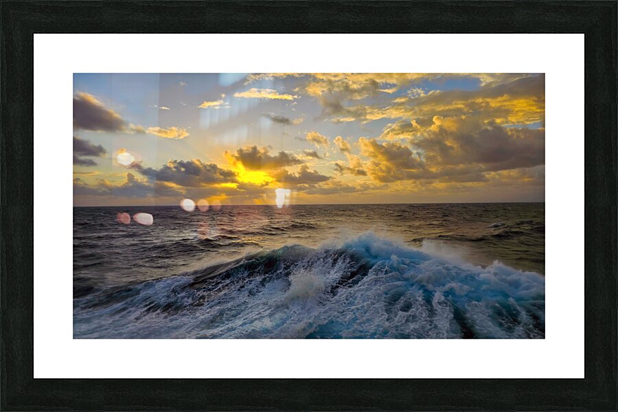 Ocean Sunset  Golden Skies and Turquoise Waves in Perfect Harmony Impression et Cadre photo