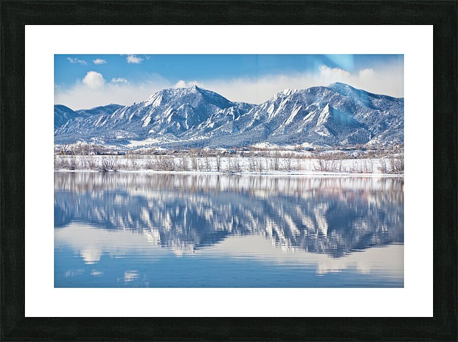 Boulder Reservoir Flatirons Reflections Boulder Colorado Picture Frame print