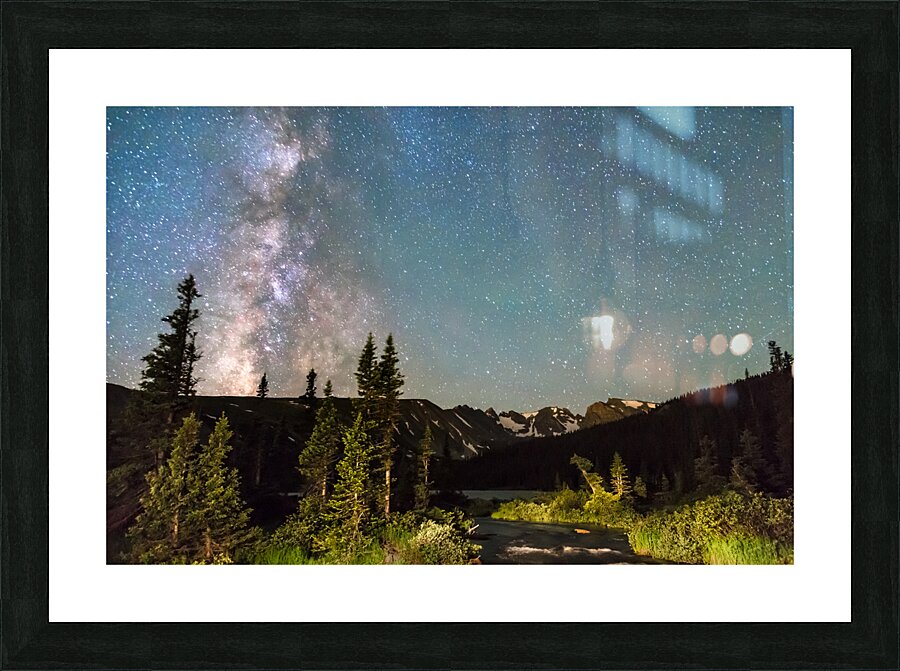 Milky Way Magic Above Longs Lake and the Indian Peaks Picture Frame print