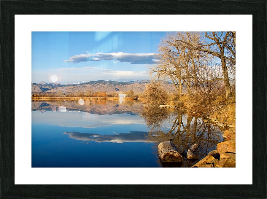 Colorado Rocky Mountain Lake Reflection View Picture Frame print
