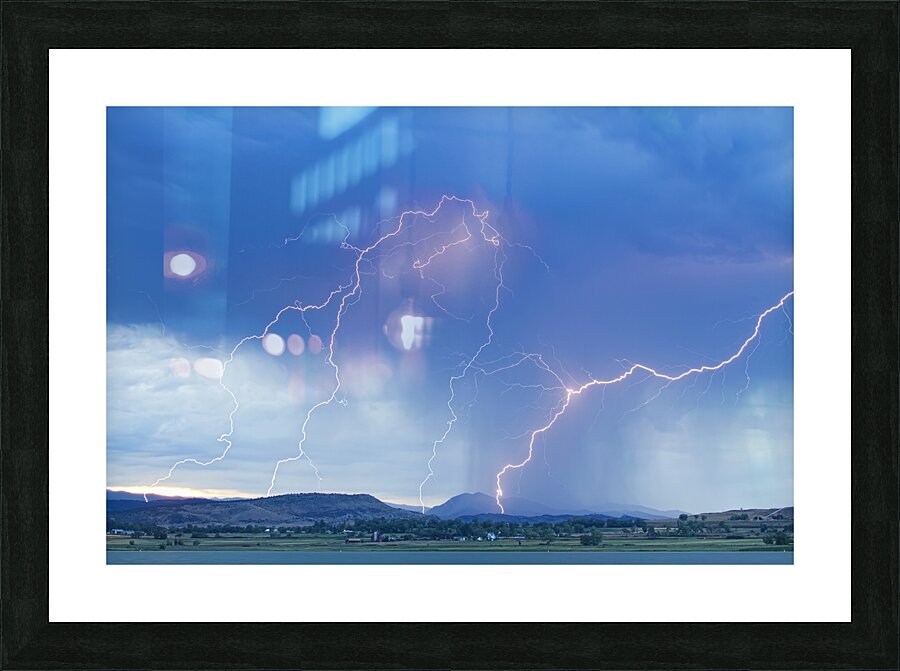 Rocky Mountain Foothills Lightning Strikes Picture Frame print