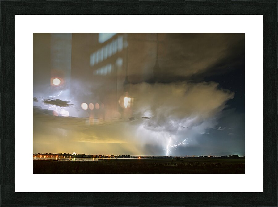 Longmont to the left Boulder to the Right Picture Frame print