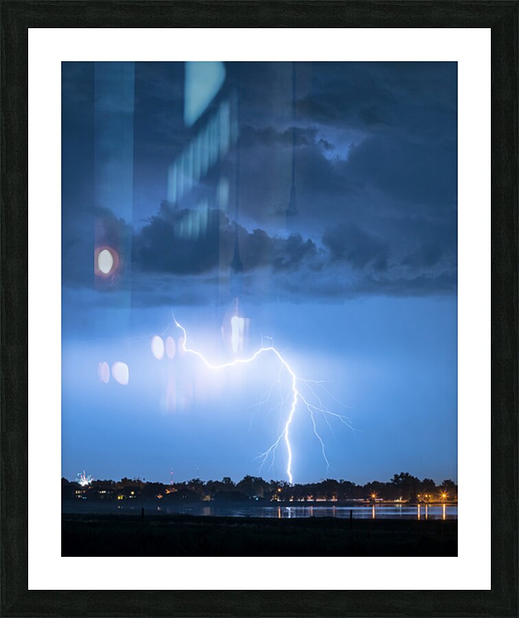 Skys Electric Vein Hooked Picture Frame print
