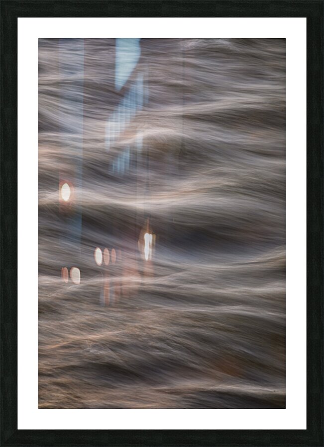 Flowing Creek Sunset Abstract Portrait Impression et Cadre photo