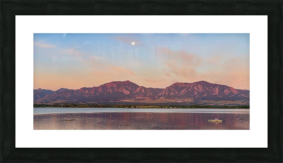 Blue Moon Front Range Boulder Sunrise Panaorama Impression et Cadre photo