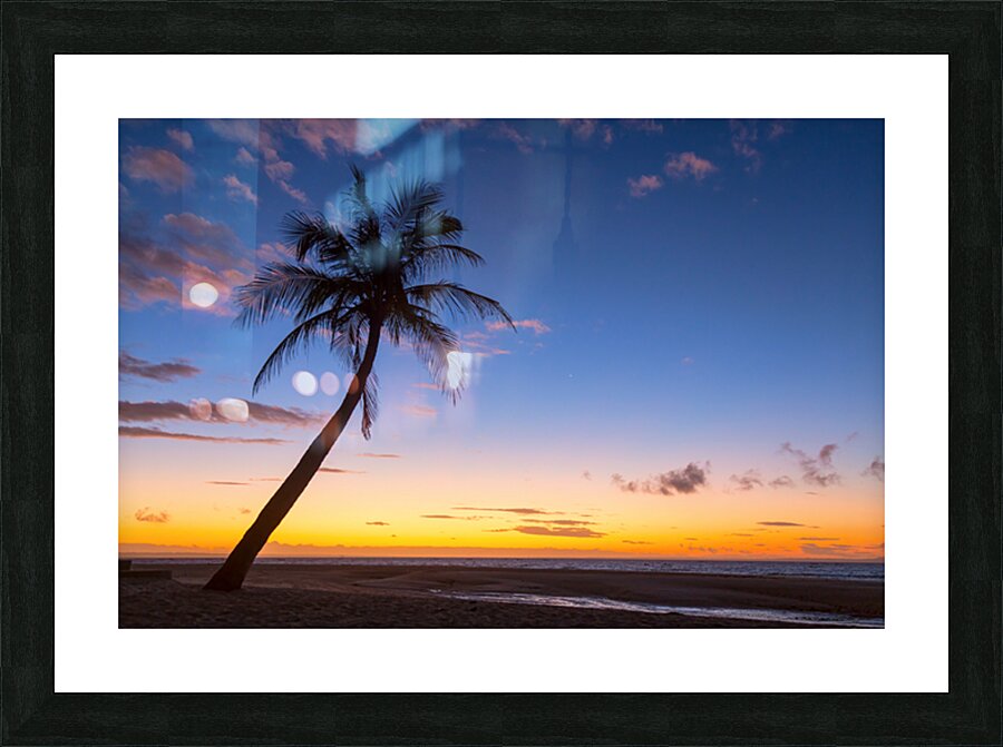 Tropical Island Sunrise Impression et Cadre photo