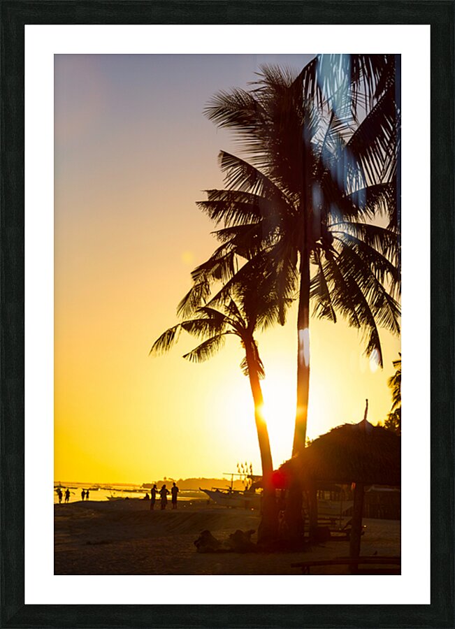 Golden Beach Tropics Picture Frame print