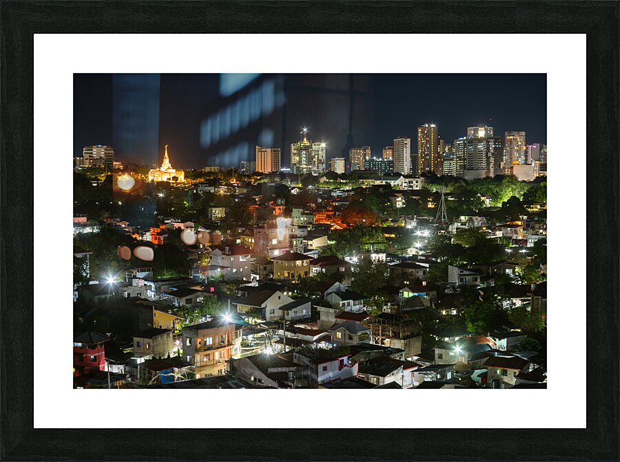 Lahug   Cebu City Night Skyline   Philippines Picture Frame print