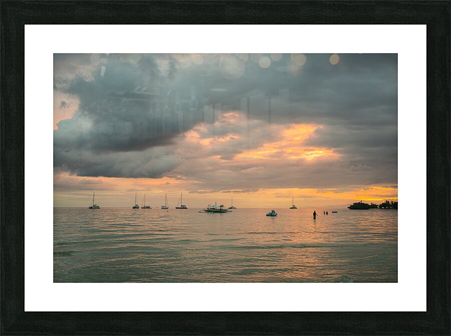A Fleeting Glow Over Tranquil Waters Camotes Twilight Impression et Cadre photo