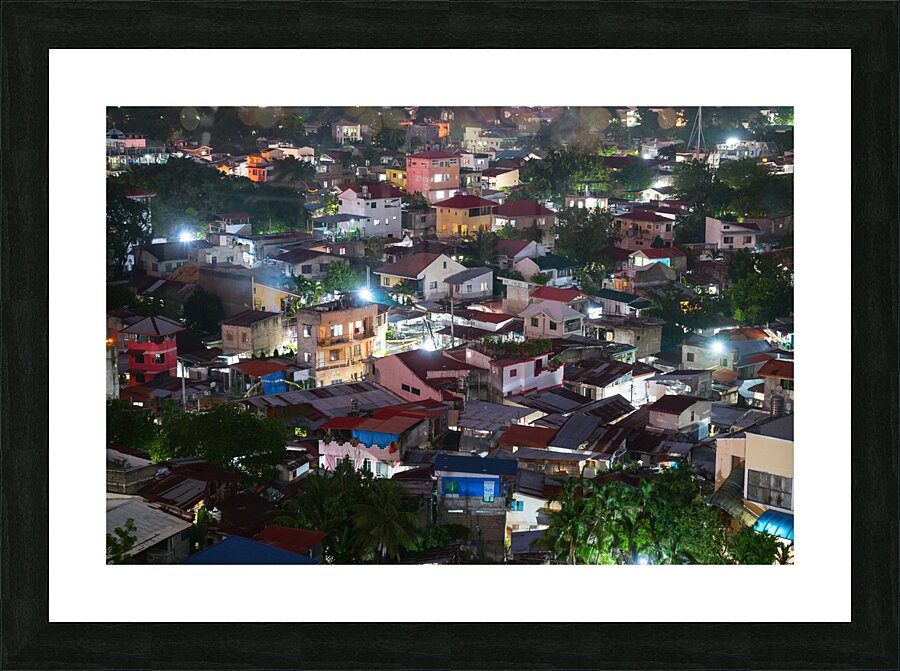 A Nightscape in Warm Light Urban Tapestry Picture Frame print
