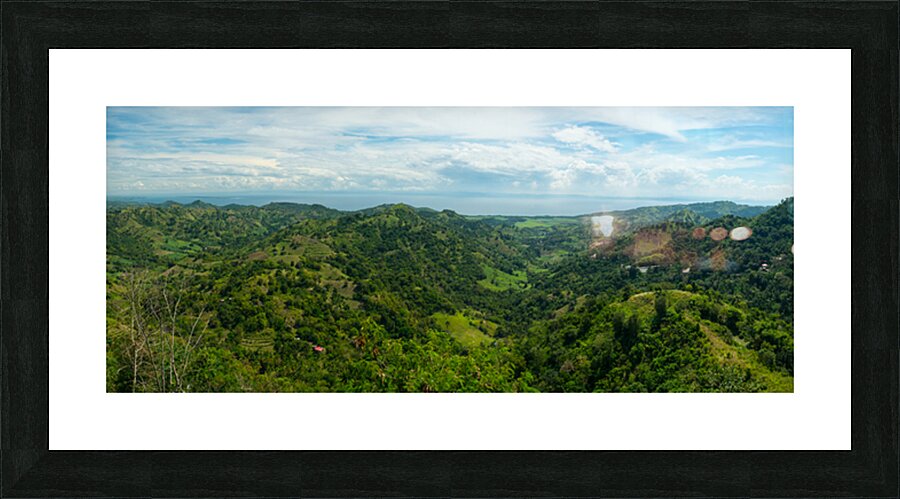 Panoramic View of Negros Oriental Mountains and Ocean to Cebu Picture Frame print