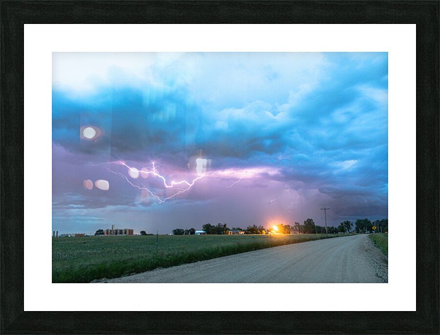 Country Dirt Road Storm Picture Frame print