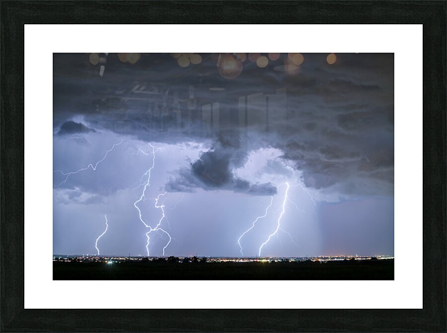 Lightning Striking Firestone Colorado 2 Picture Frame print