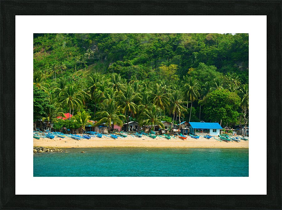 Blue Whispers of the Tropic Shore Impression et Cadre photo