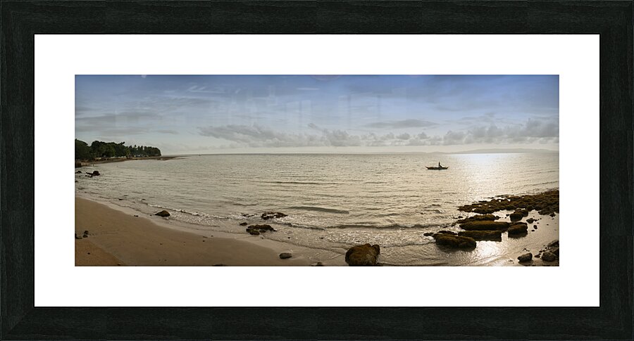 Tranquil Panoramic Beachscape of Negros Oriental Impression et Cadre photo