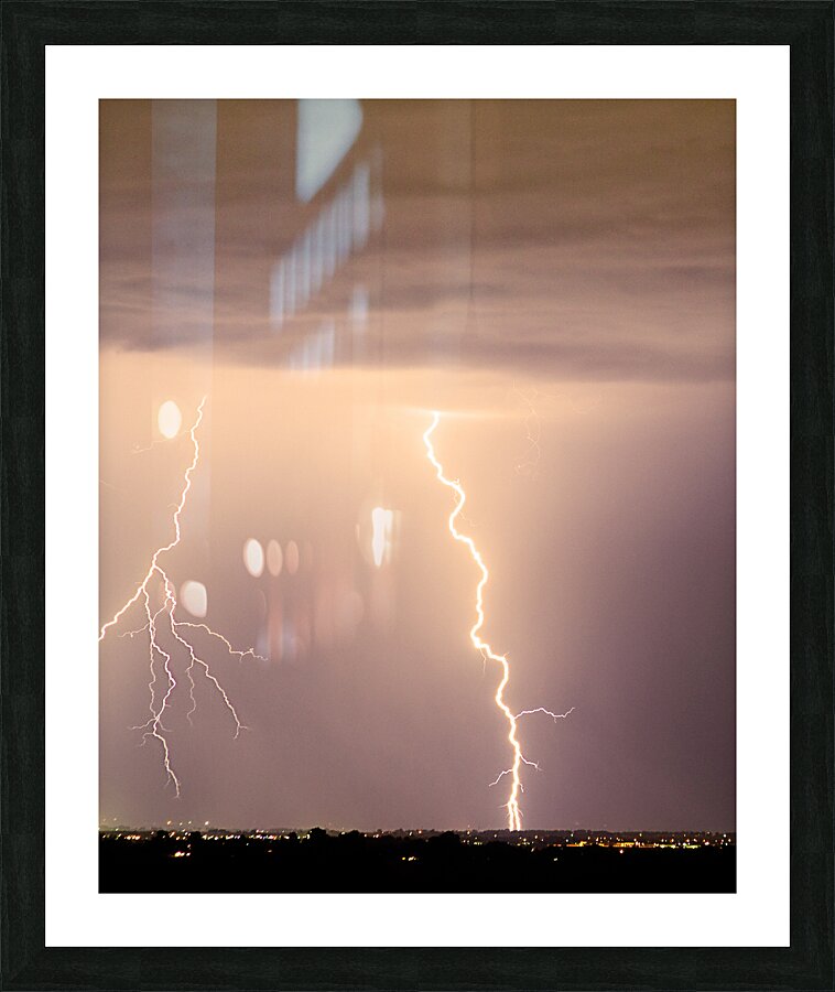 Lightning Bolt With a Fork Impression et Cadre photo