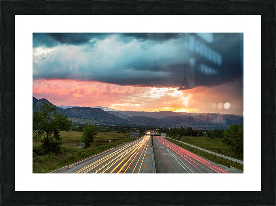 Highway 36 to Beautiful Boulder Colorado Impression et Cadre photo