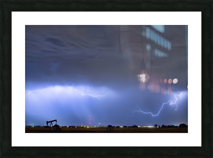 Michelangelo Lightning Strikes Oil Picture Frame print