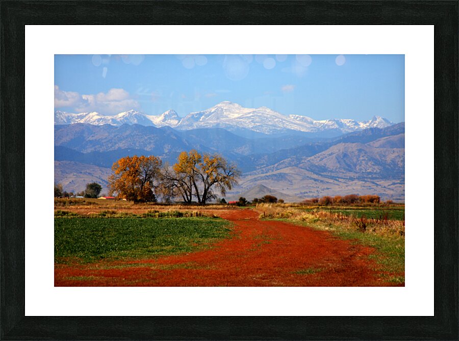 Boulder County Colorado landscape Red Road Autumn View Picture Frame print