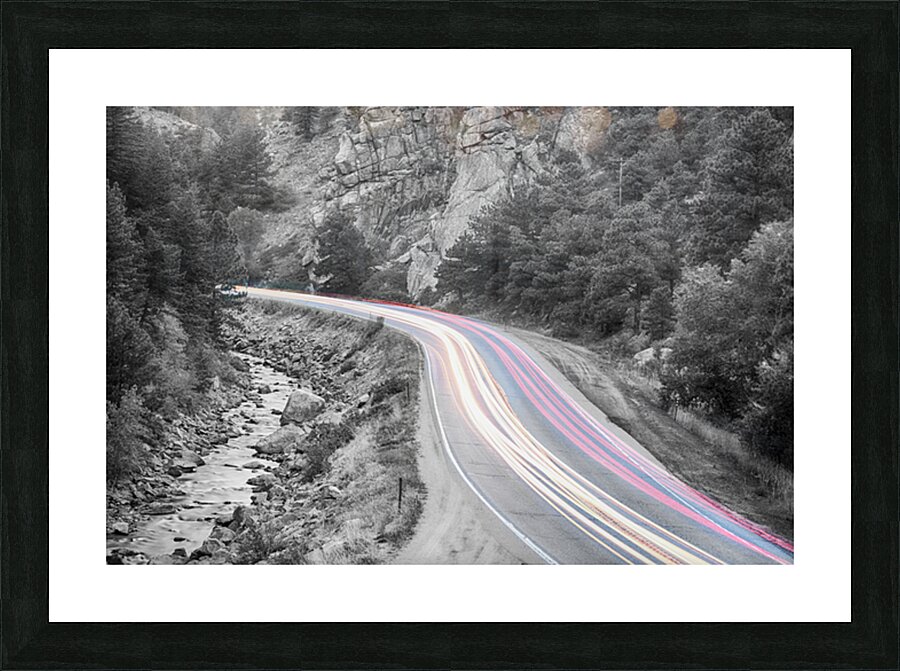 Boulder Canyon Drive and Selective Colorado Commute  Picture Frame print