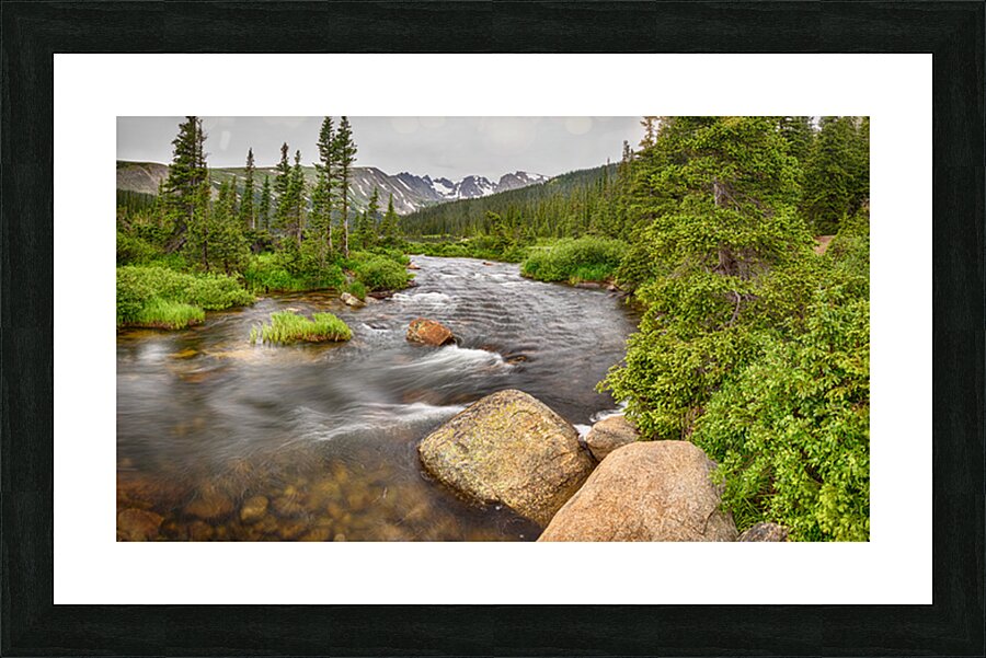 Colorado Indian Peaks Wilderness Creek Panorama Picture Frame print