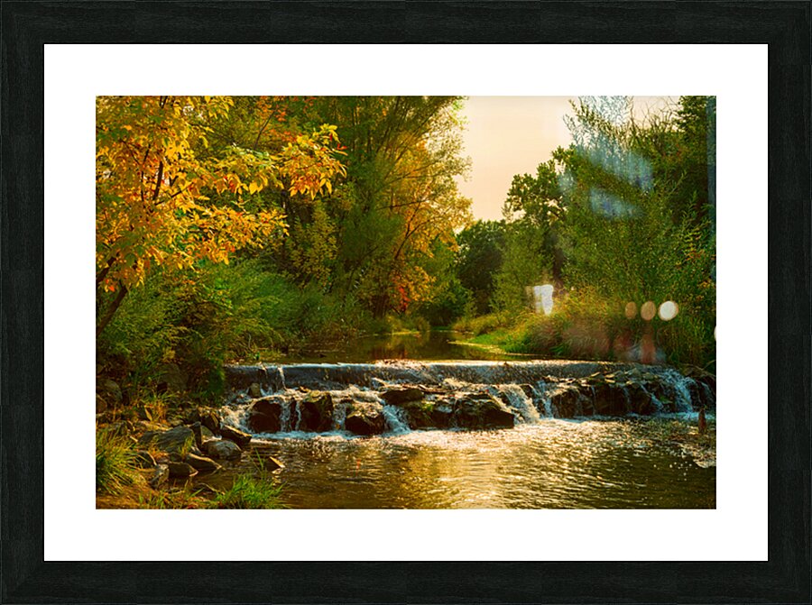 Beautiful Colorful Left Hand Creek Fall View Picture Frame print