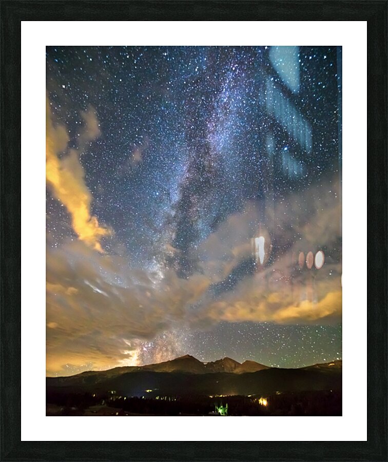 Mt Meeker and Longs Peak Milky Way Wings Picture Frame print