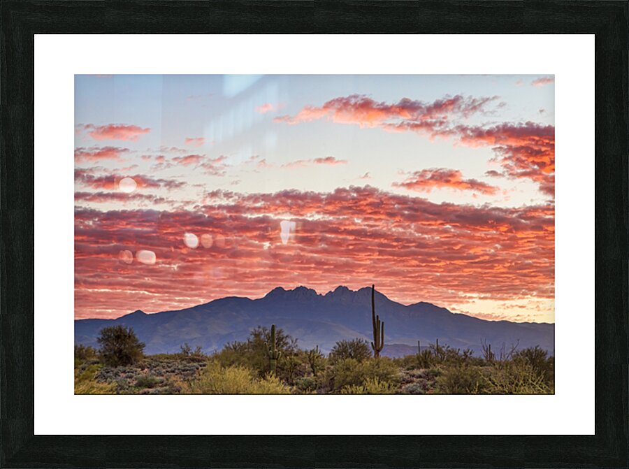 Arizona Four Peaks Mountain Colorful View Picture Frame print
