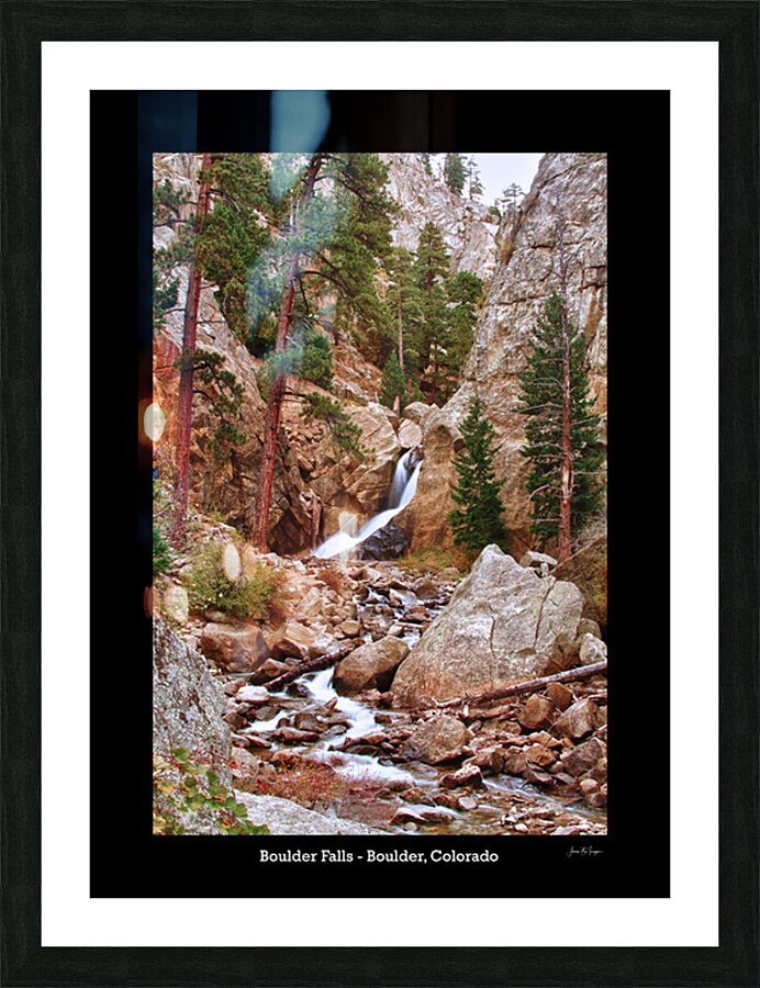 Boulder Falls Cascade Colorado Limited Edition Picture Frame print
