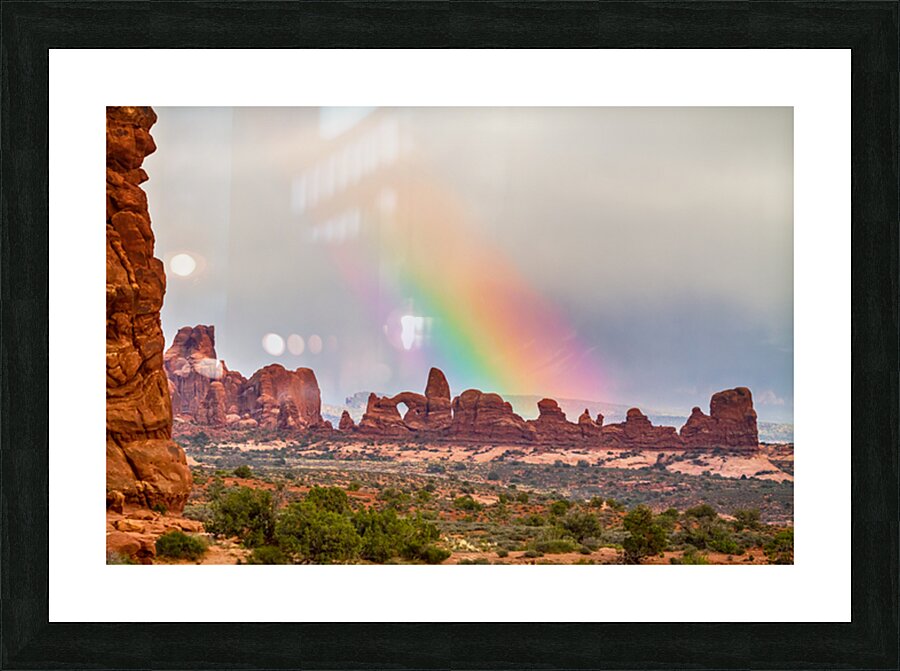 A Poetic Journey   Rainbow Over Arches National Park Picture Frame print