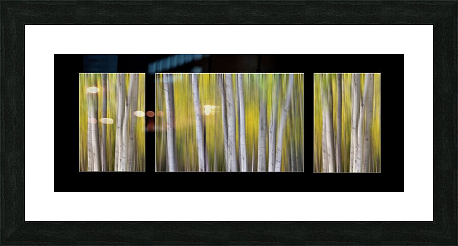 Aspen Splendor Triptych Abstract Landscape Dreaming Collage Picture Frame print