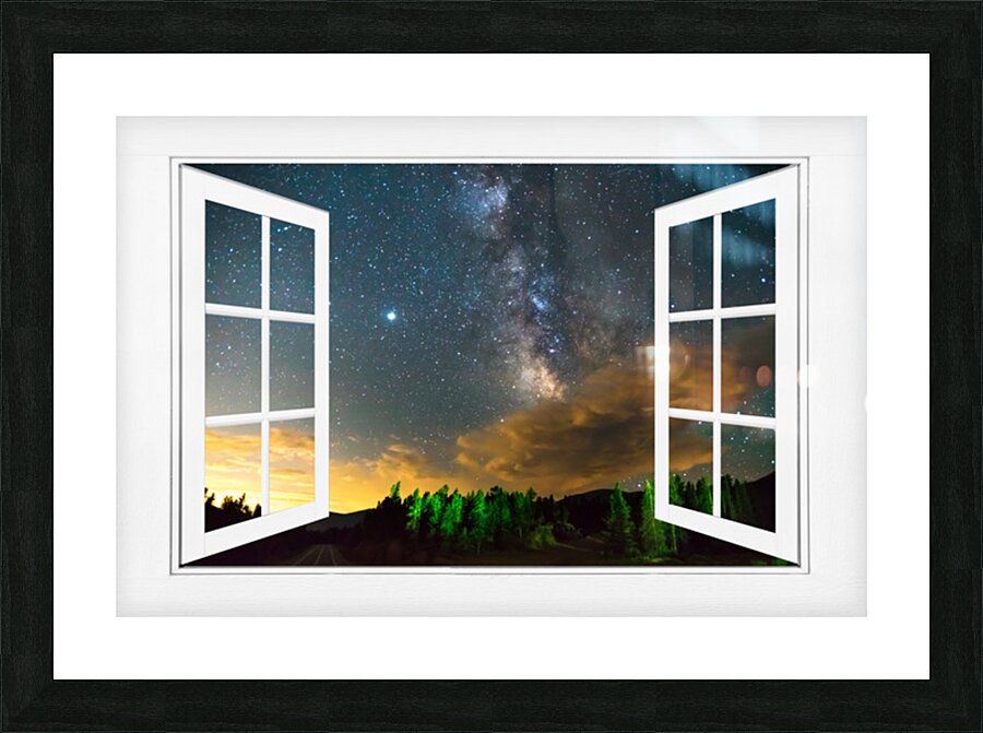 Milky Way Rising Out Of Clouds Open Window View Cadre photo