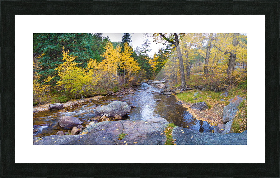 Colorado Autumn Creek Happy Place Panoramic Picture Frame print