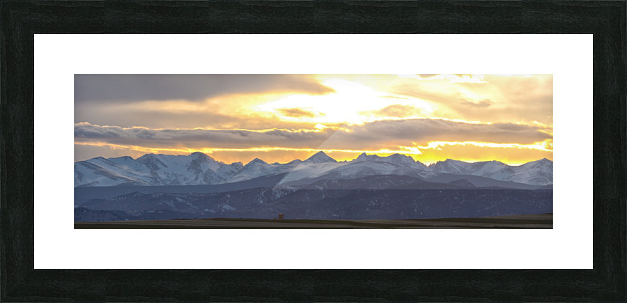 Colorado Front Range Panorama Gold Impression et Cadre photo