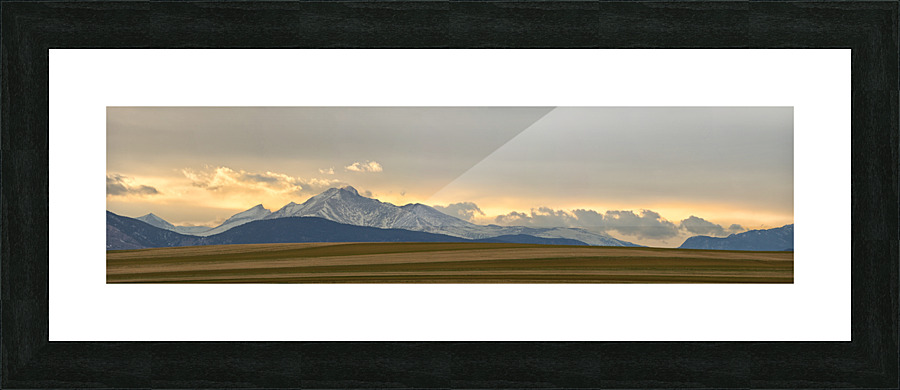 Twin Peaks Panorama View Agriculture Plains Picture Frame print