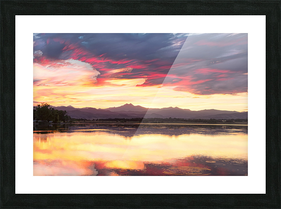 Colorful Colorado Rocky Mountain Sky Reflection Impression et Cadre photo