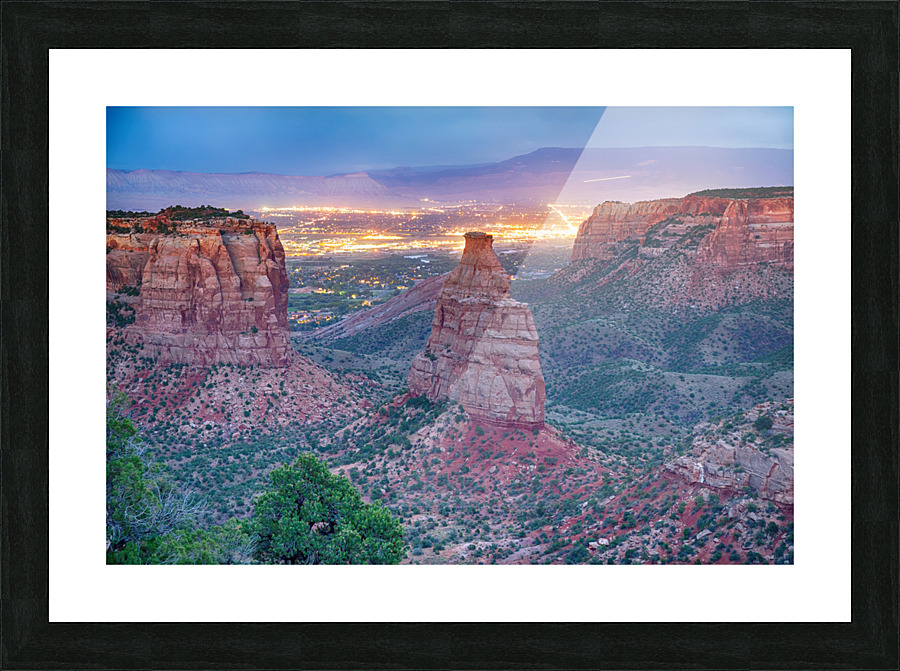 Colorado National  Monument City Lights Impression et Cadre photo