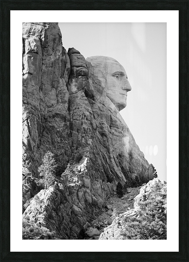 Silent Majesty George Washingtons Profile at Mount Rushmore Picture Frame print